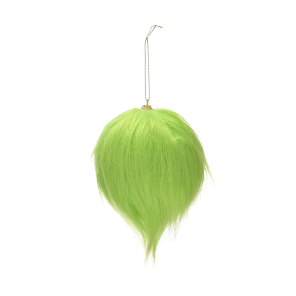Festive Green Faux Fur Ball