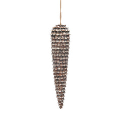 Festive Hanging Frosted Pinecone