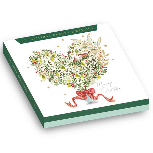 Festive Hedging Christmas Cards (Pack of 10)