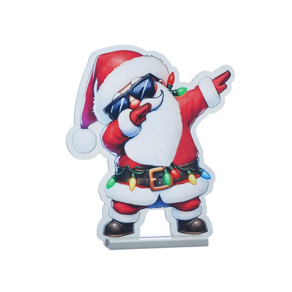 Festive Illustrated Dabbing Santa Infinity Light
