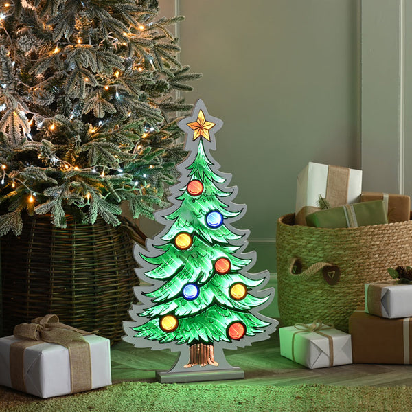 Festive Illustrated Tree Infinity Light