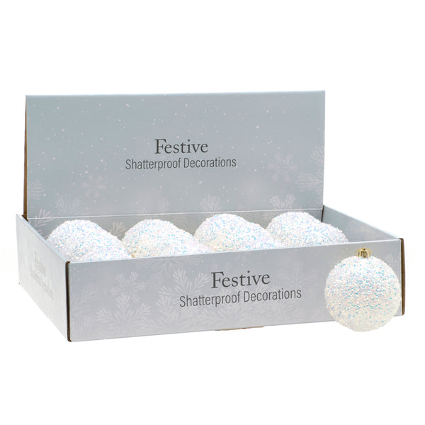 Festive Iridescent Encrusted Ball