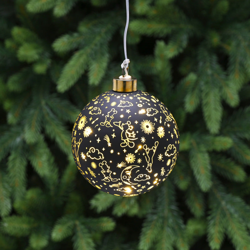 Festive Lit Mickey Galaxy Bauble lifestyle