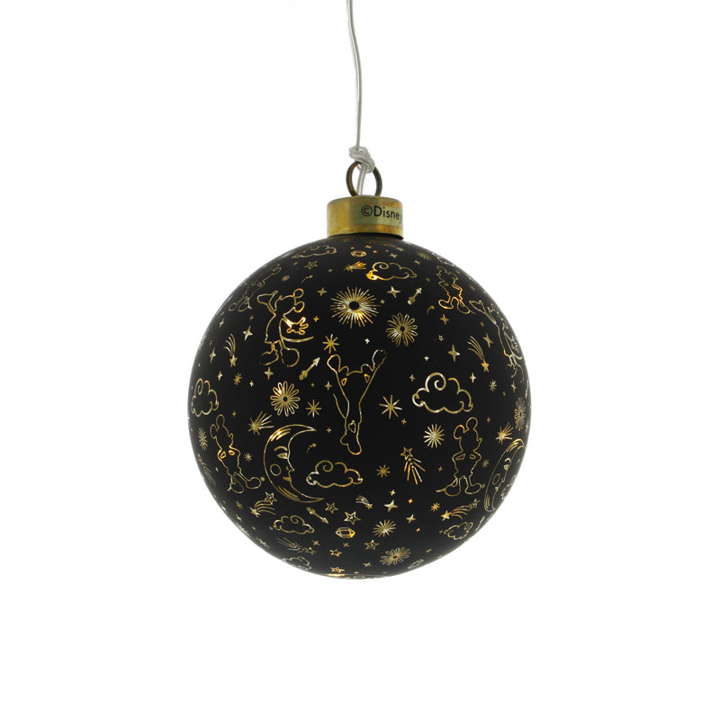 Festive Lit Mickey Galaxy Bauble lifestyle