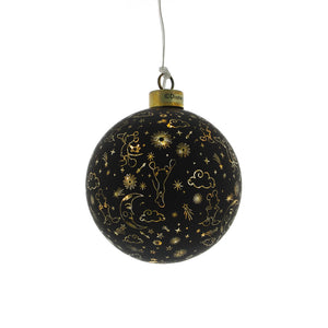 Festive Lit Mickey Galaxy Bauble