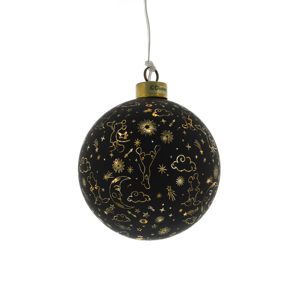 Festive Lit Mickey Galaxy Bauble