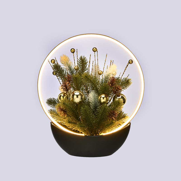 Festive Lit USB Metallic Ball Arrangement