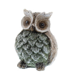 Festive Grey Polyresin Owl