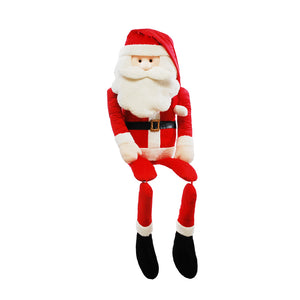 Festive Plush Dangly Legs Santa Cushion