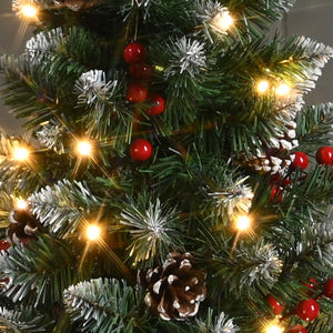 Festive pre lit potted tree