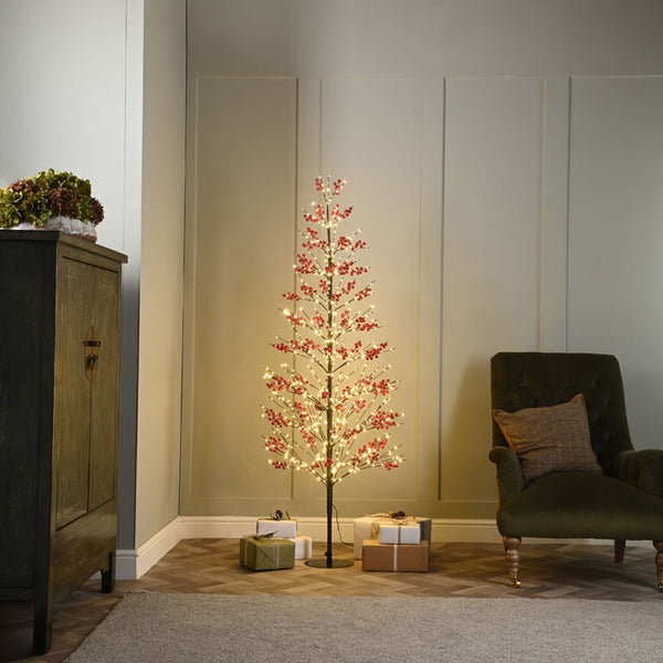 Festive Red Berry Microdot Tree
