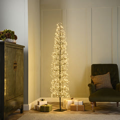 Festive Slim Black Microdot Starburst Tree