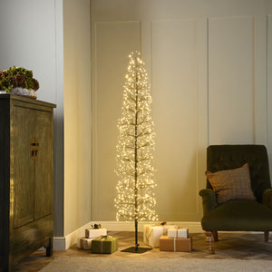 Festive Slim Black Microdot Starburst Tree