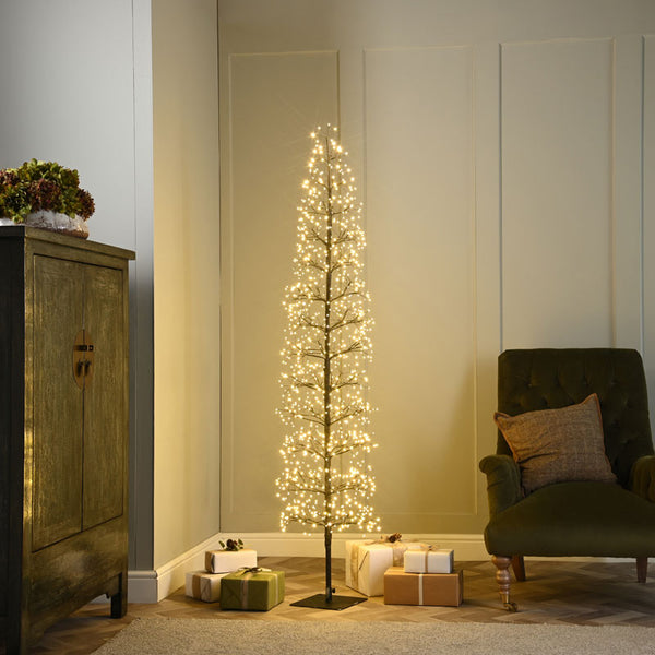 Festive Slim Black Microdot Starburst Tree