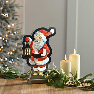 Festive USB Illustrated Santa With Lantern Infinity Light