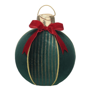 Festive Velvet Ball with Bow