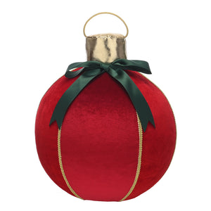Festive Velvet Ball with Bow