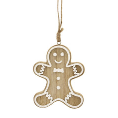 Festive Hanging Wooden Gingerbread