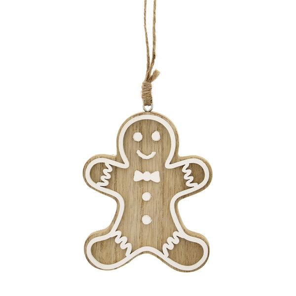 Festive Hanging Wooden Gingerbread