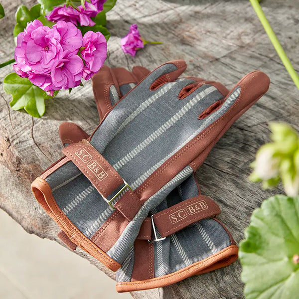 Burgon & Ball Sophie Conran Everyday Gloves - Grey Ticking image 1