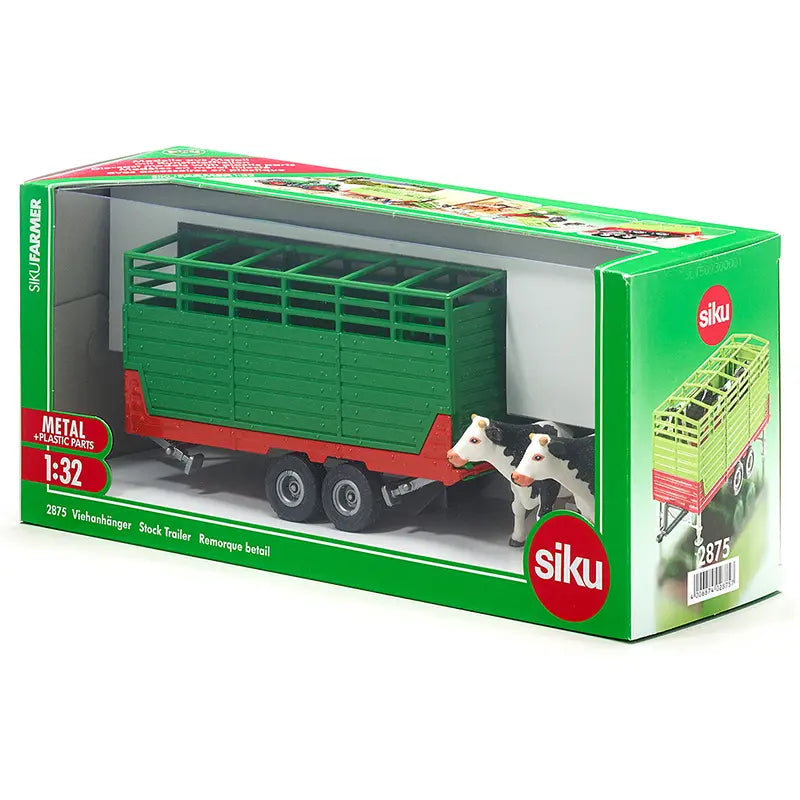 siku 2875 Livestock Trailer with 2 Holstein Cows 1:32 image 0