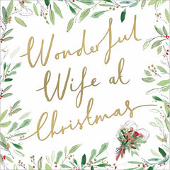 Woodmansterne Bouquet Wife Christmas Card image 0