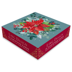 Ling Design Deluxe Christmas Cards - Floral Christmas (Pack of 12) image 0