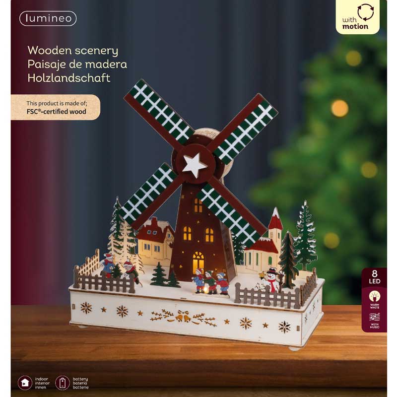 Lumineo LED Plywood Windmill image 0