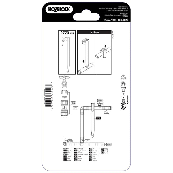 Hozelock Automatic Watering 13mm Supply Tube Stakes (Pack of 10) image 2