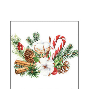Ambiente Paper Cocktail Napkins - Christmas Arrangement (Pack of 20) image 0