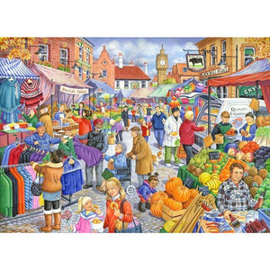 House Of Puzzles Market Day Big 250 Piece Jigsaw Puzzle image 0