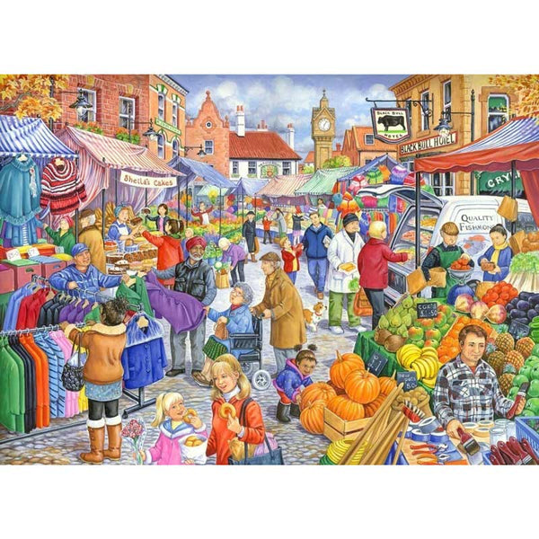 House Of Puzzles Market Day Big 250 Piece Jigsaw Puzzle image 0