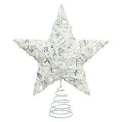 Decoris White & Silver Star Tree Topper image 0