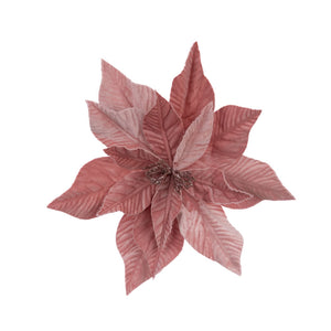 Floralsilk Antique Blush Poinsettia Clip