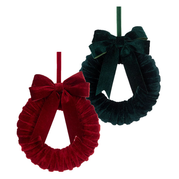 Floralsilk Velvet Bow Wreath