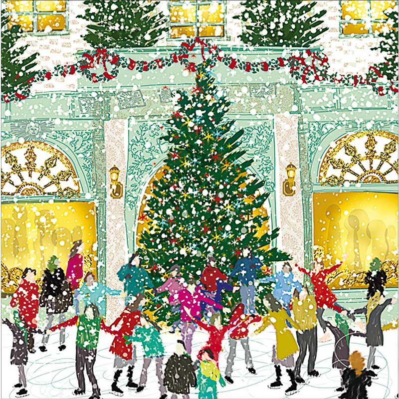Fortnum & Mason Skating Christmas Cards (Pack of 10)