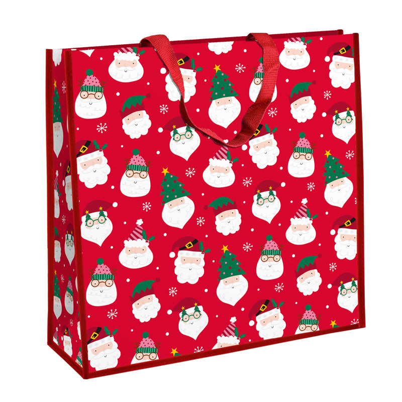 Funky Santa Large Woven Gift Bag