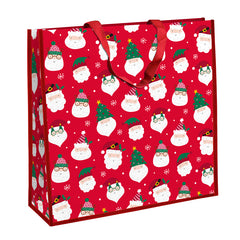 Funky Santa Large Woven Gift Bag