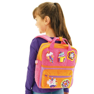 Galt Perfect Patches Kit Lifestyle with Girl Wearing Patches on Bag