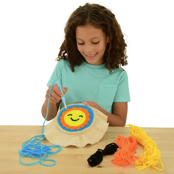 Galt Punch Needle Kit Lifestyle with Girl