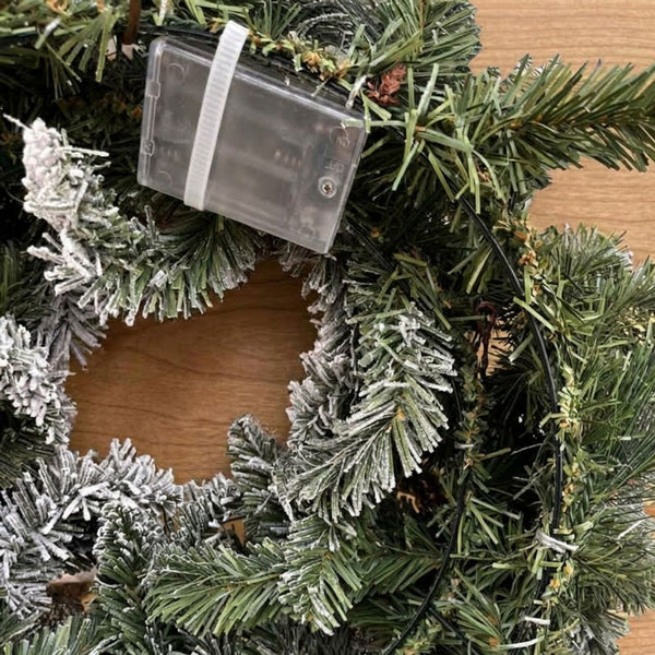Beautiful Christmas Gilded Frost Woodland Wreath