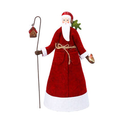Gisela Graham Bird Keeper Santa Tree Topper