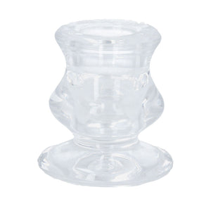 Gisela Graham Transparent Glass Candle Holder
