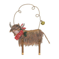 Gisela Graham Festive Fringed Cow