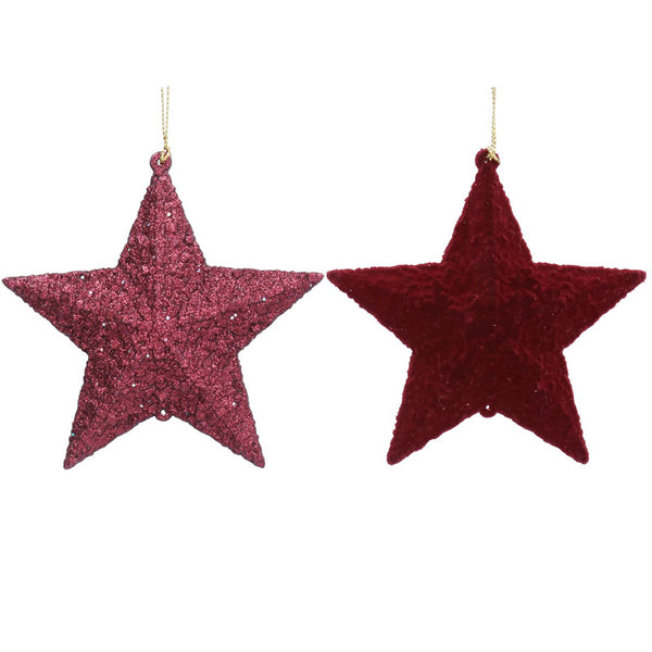 Gisela Graham Flock OR Glitter Star (Assorted Designs)