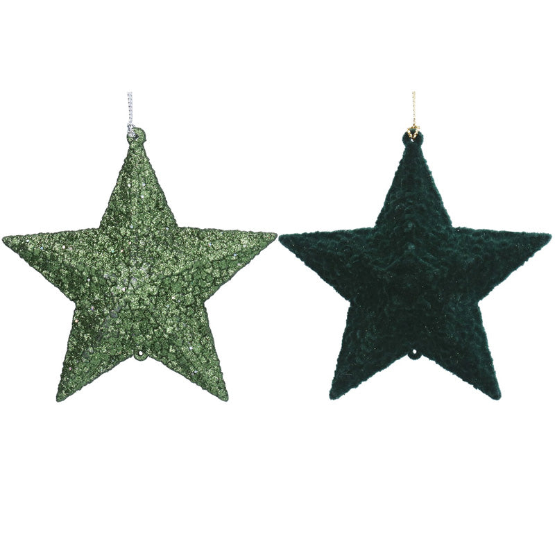 Gisela Graham Flock OR Glitter Star (Assorted Designs)