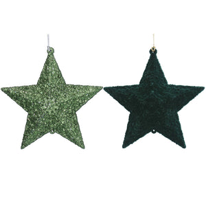 Gisela Graham Flock OR Glitter Star (Assorted Designs)