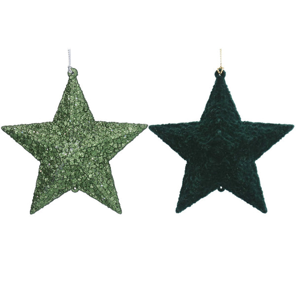 Gisela Graham Flock OR Glitter Star (Assorted Designs)