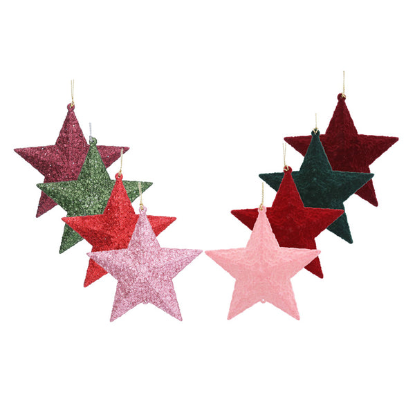 Gisela Graham Flock OR Glitter Star (Assorted Designs)