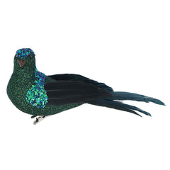 Gisela Graham Glittering Emerald Songbird Clip
